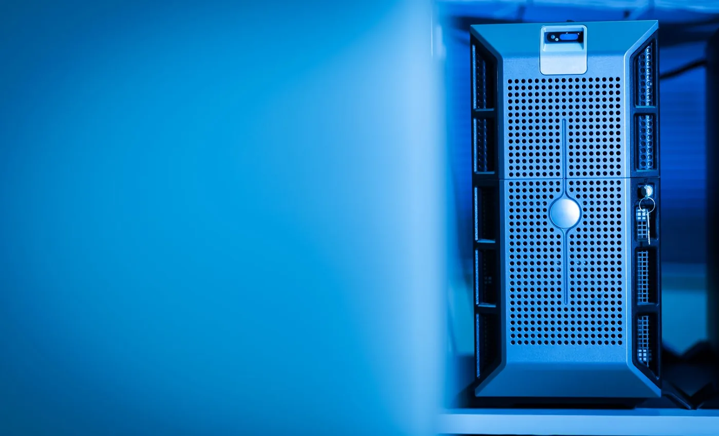 Serverapparatuur in een datacenter